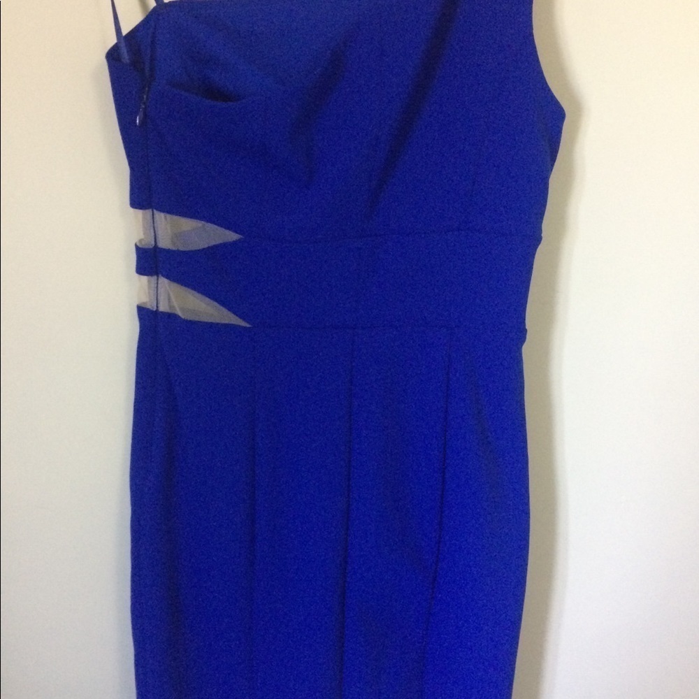 Decode royal blue one shoulder cocktail dress - Picture 8 of 11